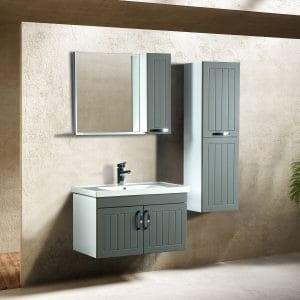 royal 80cm banyo dolabı takımı (antrasit)