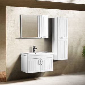 royal 80cm banyo dolabı takımı (beyaz)